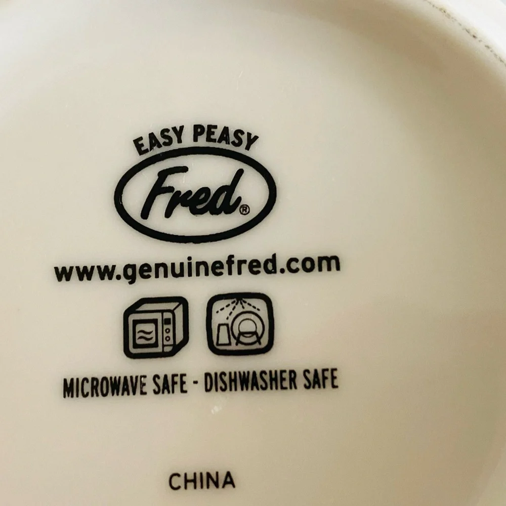FRED MUG DONT HURRY BE HAPPY COFFEE TEA WHITE